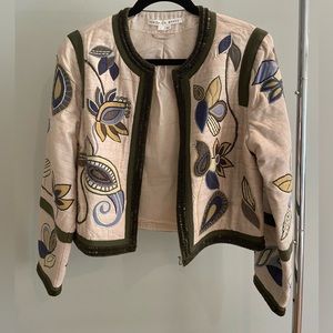 Veronica Beard Benicia Embroidered Beaded Jacket